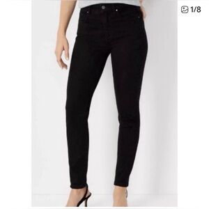 Ann Taylor LOFT Skinny Jeans Women Black Stretch Mid
Rise